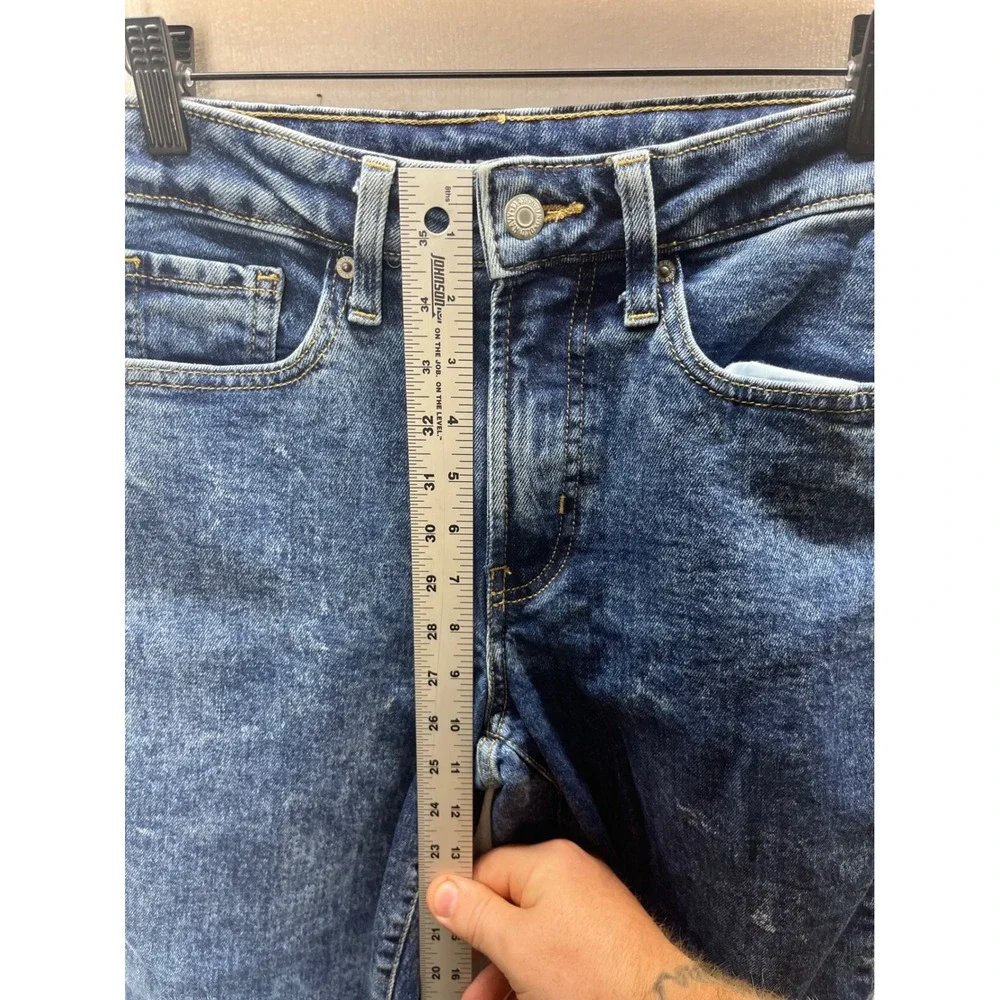 Old Navy O.G.‎ Straight Jeans Womens 4 Blue High Rise Acid Wash Denim 3379